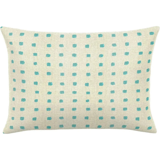 Kuno Lagoon Handmade Outdoor Pillow-Outdoor Pillows-Earnest Collection-20"x13" Lumbar-LOOMLAN