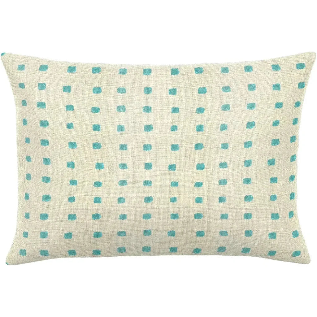 Kuno Lagoon Handmade Outdoor Pillow-Outdoor Pillows-Earnest Collection-20"x13" Lumbar-LOOMLAN