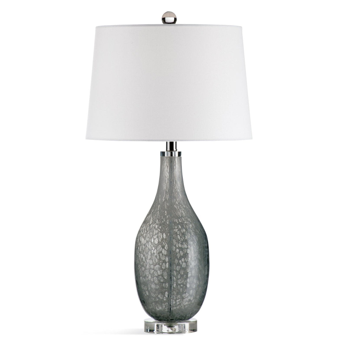 Bassett Mirror Jackson Glass and Fabric Grey Table Lamp