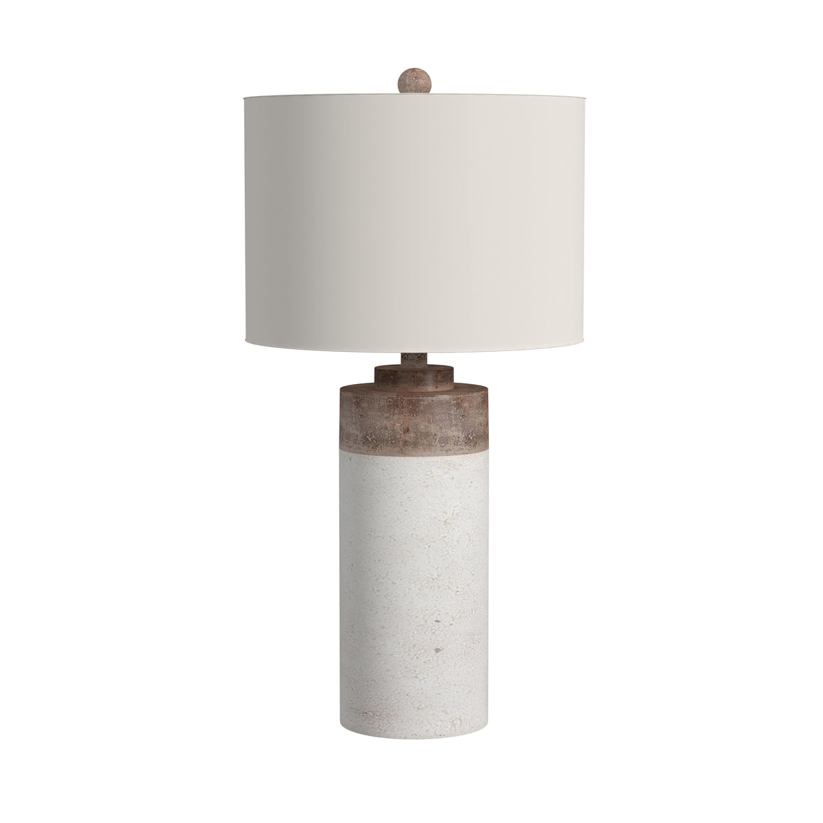 Bassett Mirror Lamar Cement White Table Lamp