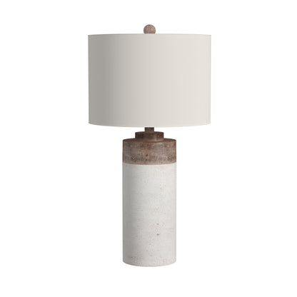 Bassett Mirror Lamar Cement White Table Lamp