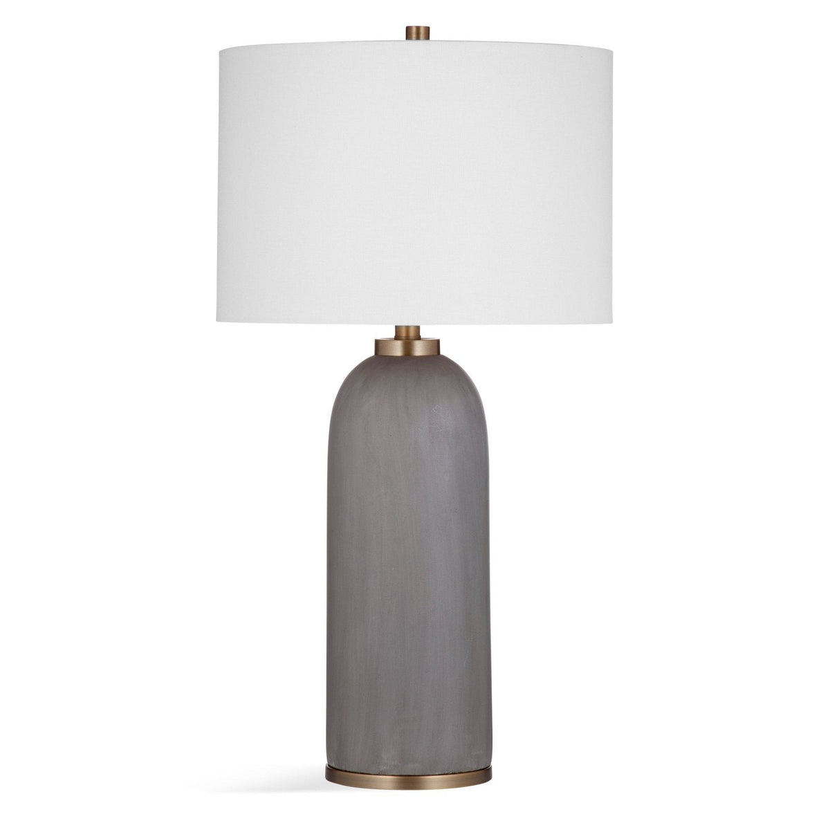Bassett Mirror Azalea Concrete and Metal Grey Table Lamp