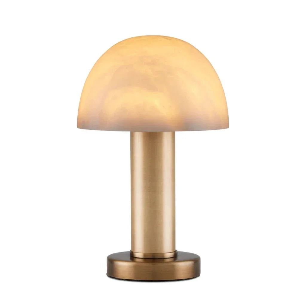La Gravite Mini Modern Alabaster Table Lamp - LOOMLAN - Currey & Co - Table Lamps
