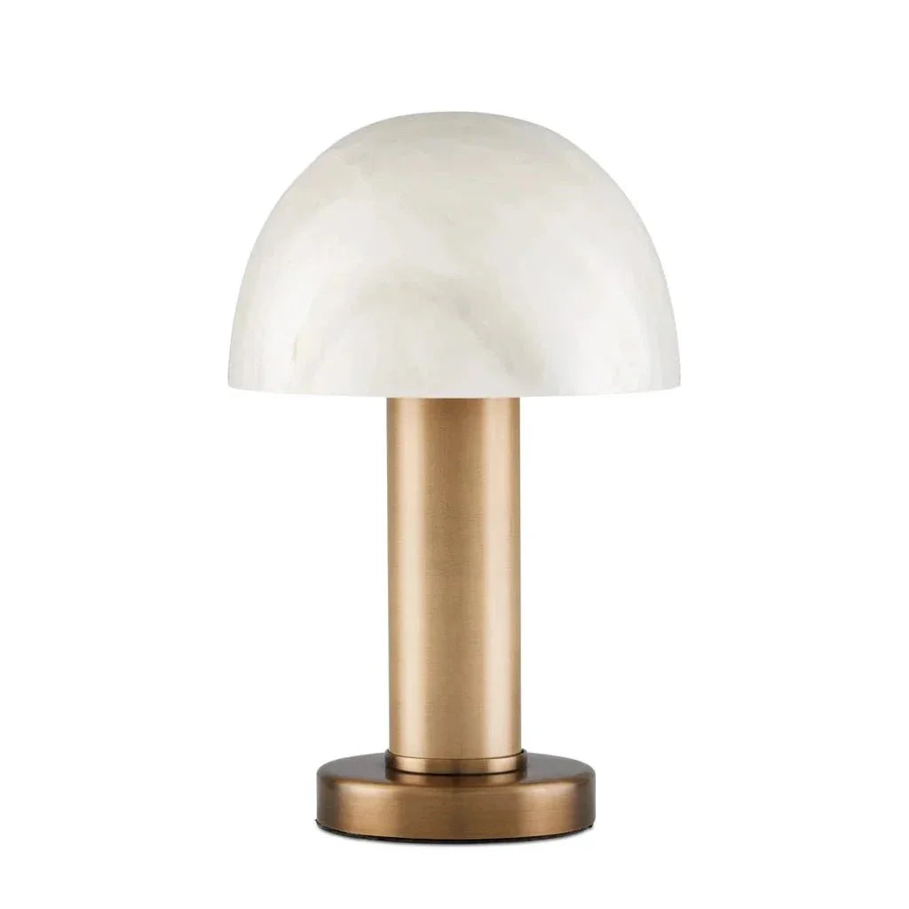 La Gravite Mini Modern Alabaster Table Lamp - LOOMLAN - Currey & Co - Table Lamps