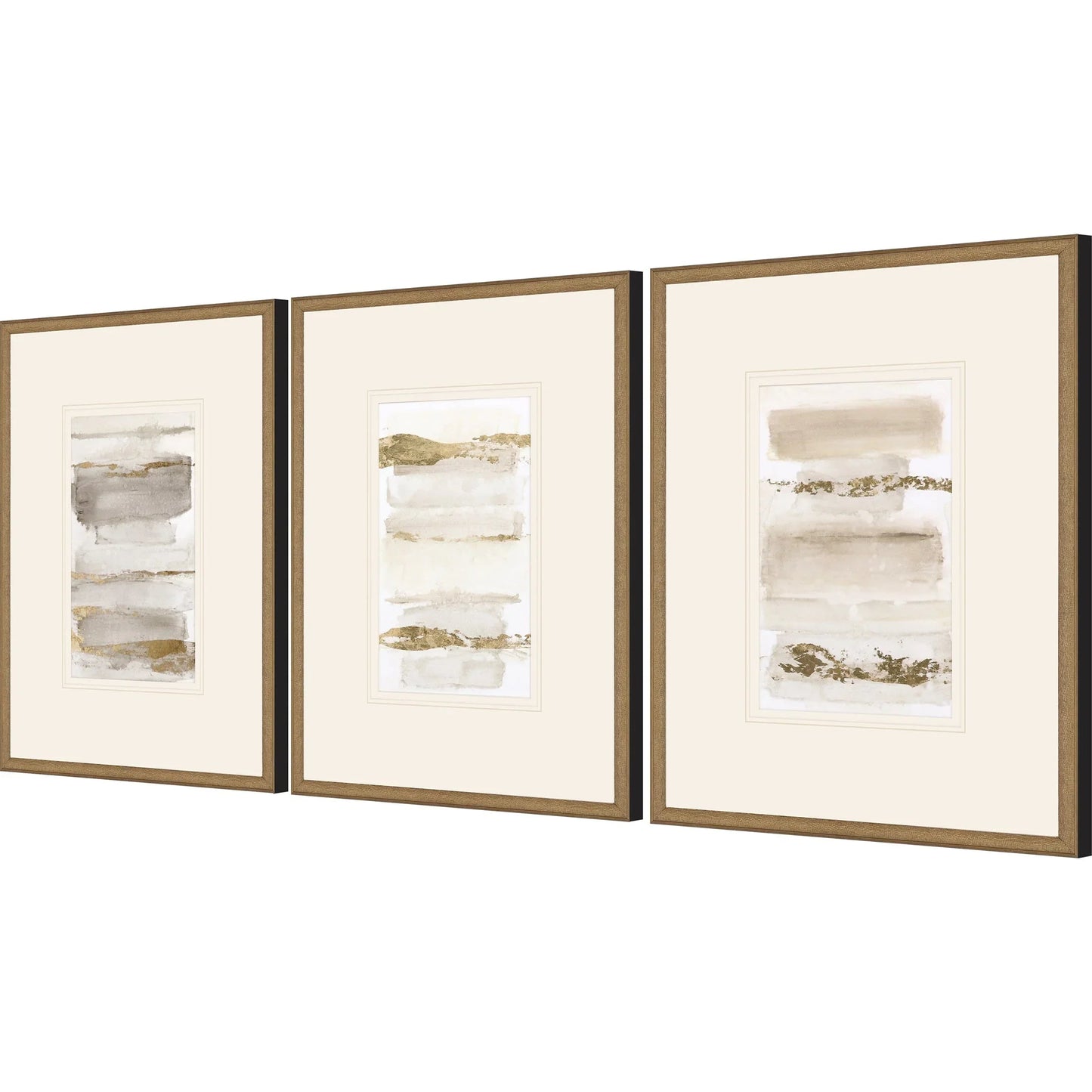 La Torre I Wood Frame Metallic Canvas Art 3PC