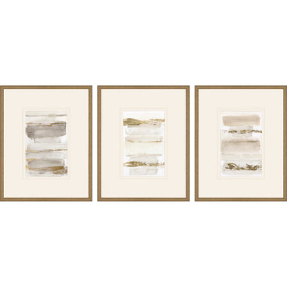 La Torre I Wood Frame Metallic Canvas Art 3PC