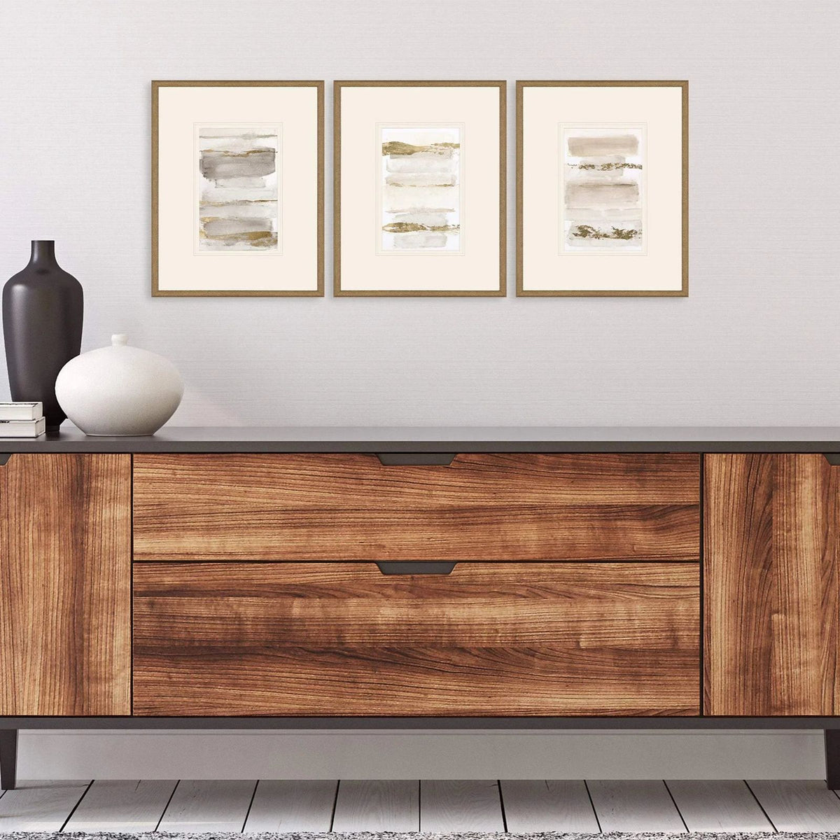 La Torre I Wood Metallic Framed Wall Art 3PC -- view 2