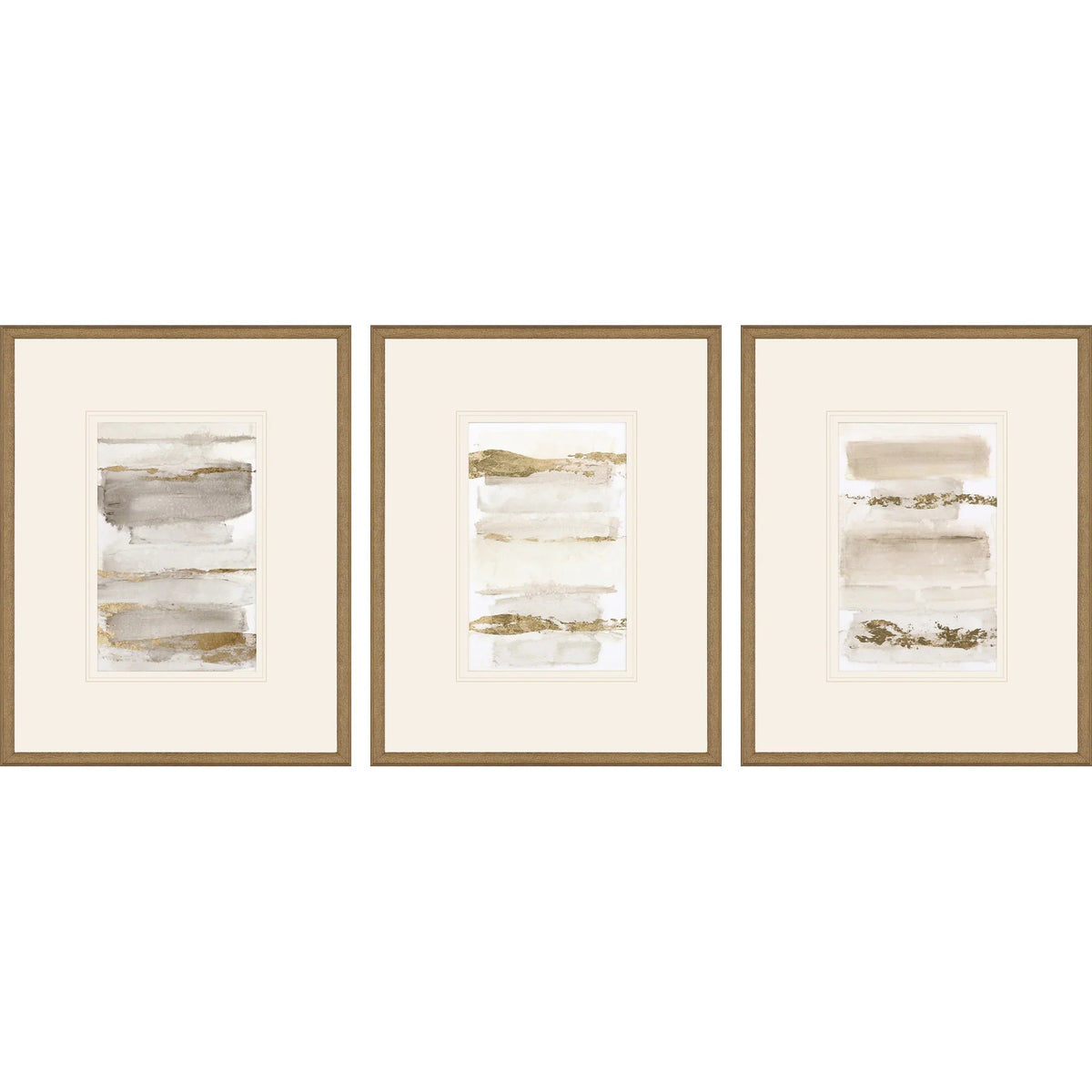 La Torre I Wood Metallic Framed Wall Art 3PC