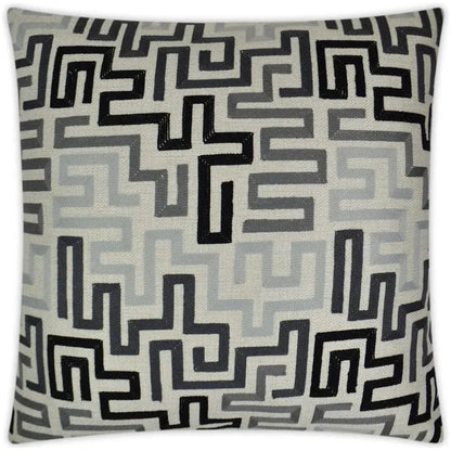 Labyrinth Alloy Grey Throw Pillow Insert - LOOMLAN - D.V. Kap - Throw Pillows