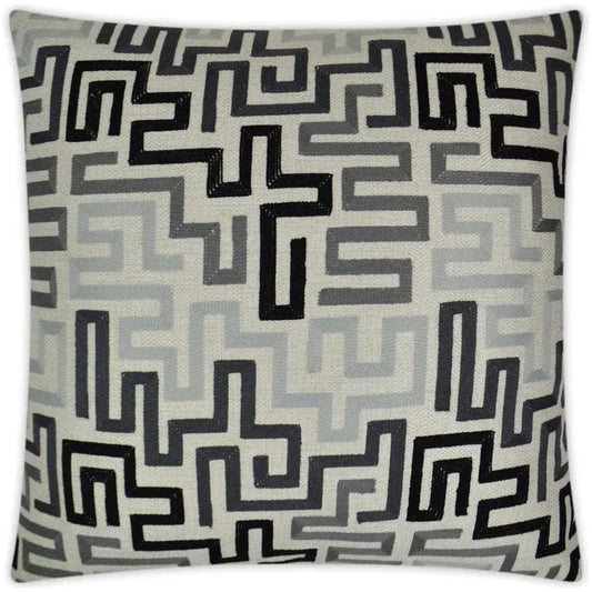 Labyrinth Alloy Grey Throw Pillow Insert - LOOMLAN - D.V. Kap - Throw Pillows