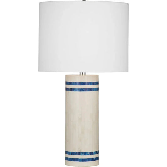 Lacey Bone and Resin Blue Table Lamp - LOOMLAN - Bassett Mirror - Table Lamps
