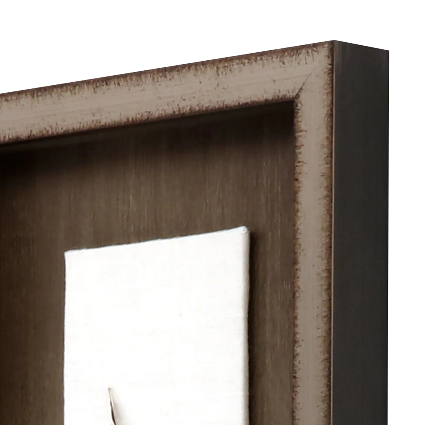 Lady Amhurst Feather Wood Frame Brown Canvas Art