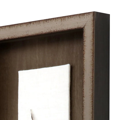 Lady Amhurst Feather Wood Frame Brown Canvas Art