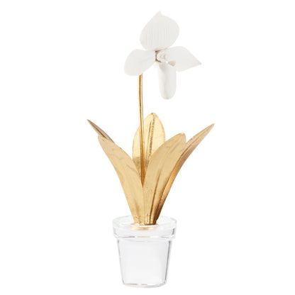 Lady Slipper Porcelain Orchid Sculpture