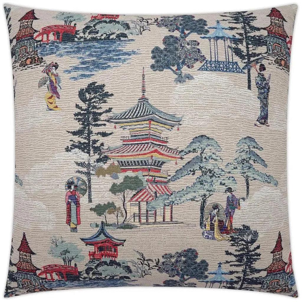 Lago Novelty Multi Color Blue Large Throw Pillow Insert - LOOMLAN - D.V. Kap - Throw Pillows