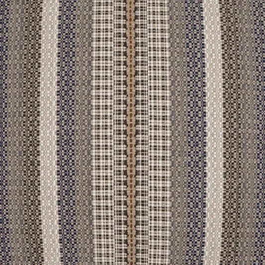 Lalam Stripes Blue Tan Taupe Large Throw Pillow Insert - LOOMLAN - D.V. Kap - Throw Pillows