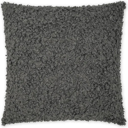 Lambsy Grey Faux Fur Grey Large Throw Pillow Insert - LOOMLAN - D.V. Kap - Throw Pillows