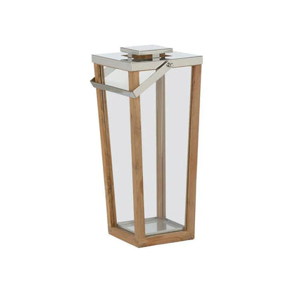 Lanai Teak And Glass Hurricane Patio Candleholder - LOOMLAN - Wildwood - Candle Holders