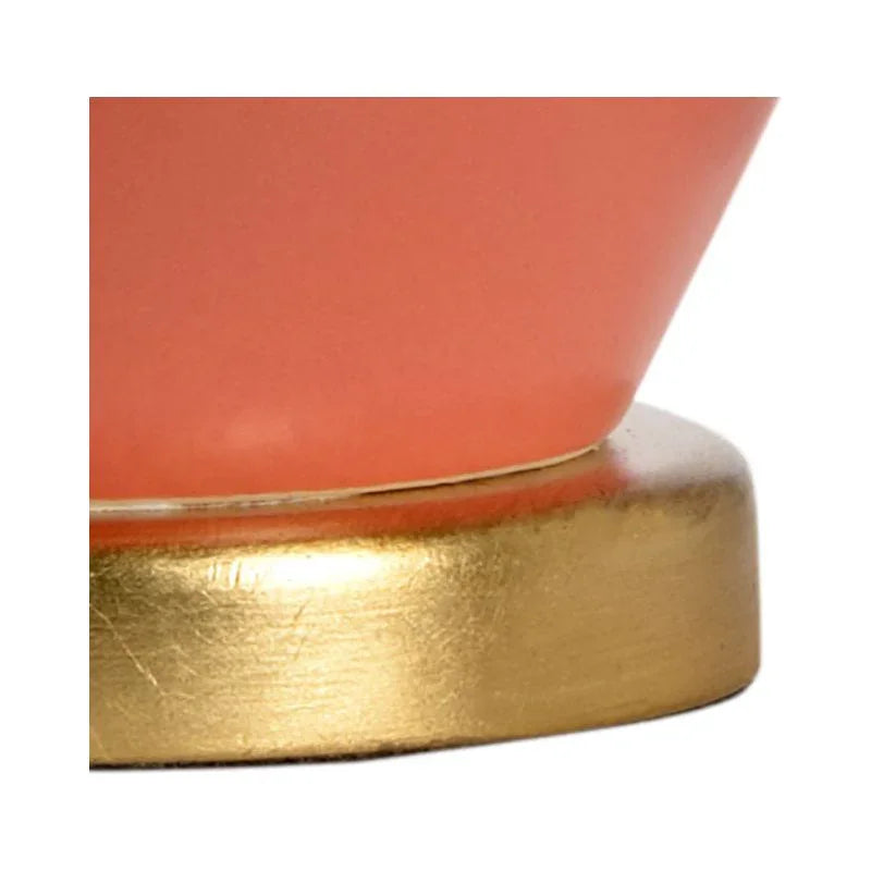 Landover Coral Matte Glazed Ceramic Table Lamp - LOOMLAN - Chelsea House - Table Lamps