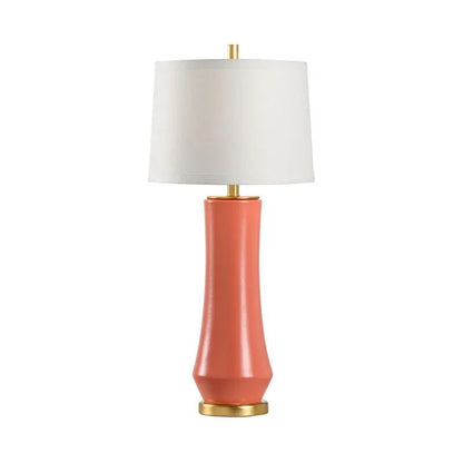 Landover Coral Matte Glazed Ceramic Table Lamp - LOOMLAN - Chelsea House - Table Lamps