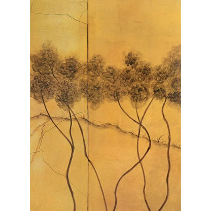 Landscape Antique Gold Leaf Wooden Panel-Framed Wall Art-Chelsea House-LOOMLAN