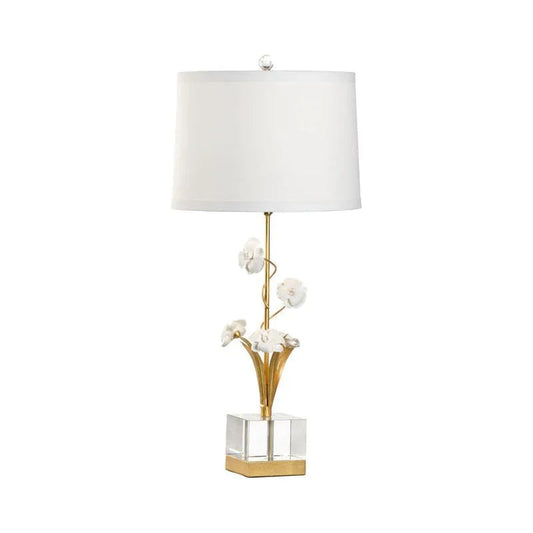 Large Orchid Gold Floral Table Lamp - LOOMLAN - Chelsea House - Table Lamps