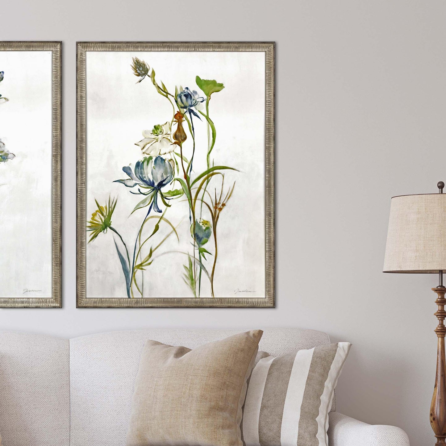 Late Summer Wildflower Wood Frame Multi Canvas Art