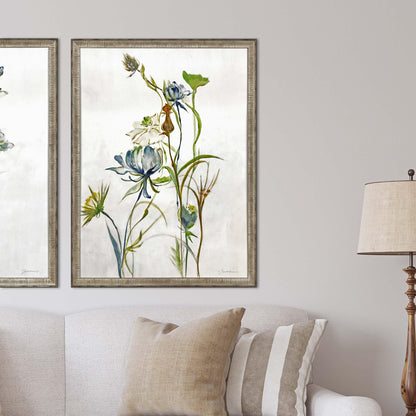 Late Summer Wildflower Wood Frame Multi Canvas Art