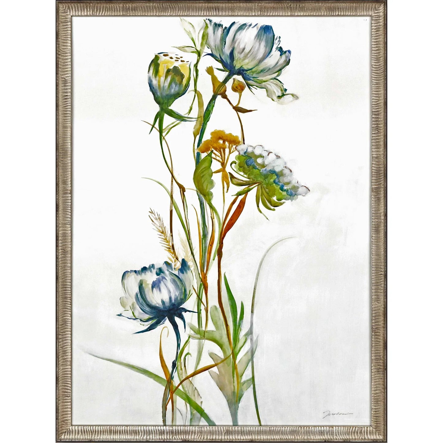 Late Summer Wildflower Wood Frame Multi Canvas Art
