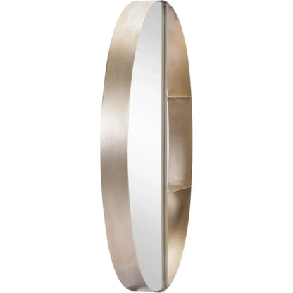 Latitude Oval Shelf Mirror Antique Bronze - LOOMLAN - Zuo Modern - Wall Shelves & Ledgers