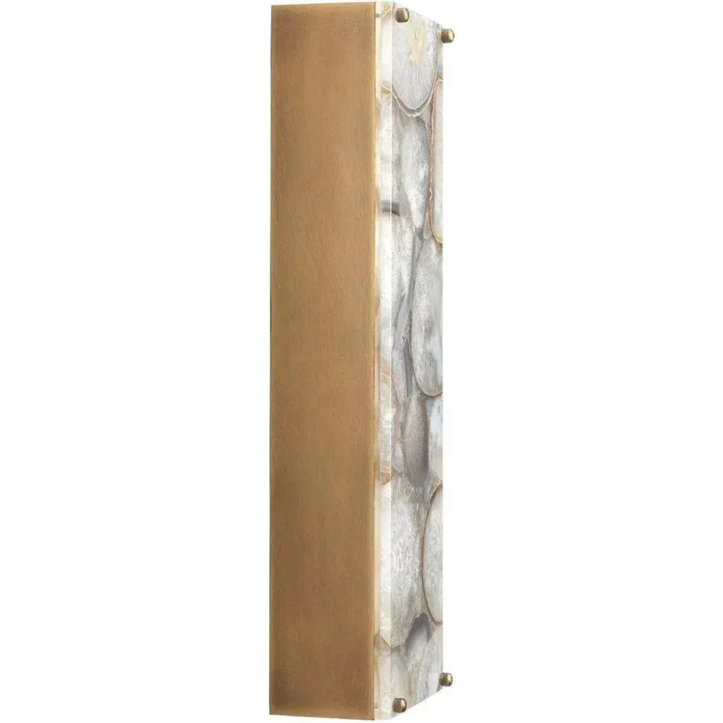 Lavender Agate Adeline Rectangle Wall Sconce - LOOMLAN - Jamie Young - Wall Sconces