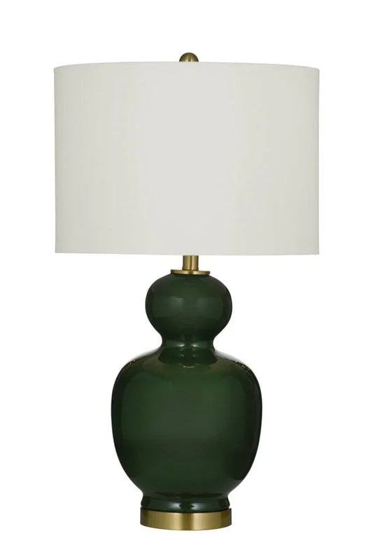 Layla Green Ceramic Table Lamp - LOOMLAN - Bassett Mirror - Table Lamps