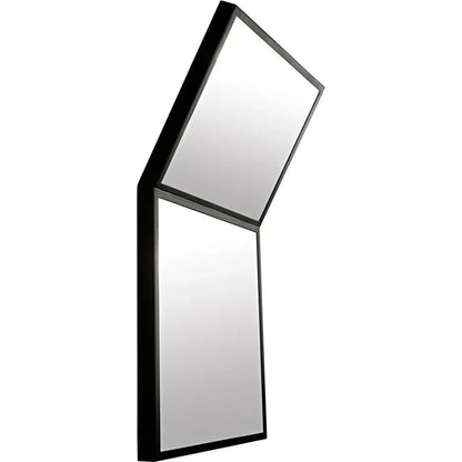Lazo Mirror, Black Steel Unique Shape Wall Mirror - LOOMLAN - Noir - Wall Mirrors
