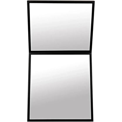 Lazo Mirror, Black Steel Unique Shape Wall Mirror - LOOMLAN - Noir - Wall Mirrors