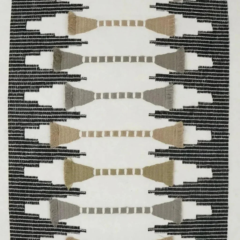 Le Souk Sahara Tan Grey Large Throw Pillow Insert - LOOMLAN - D.V. Kap - Throw Pillows