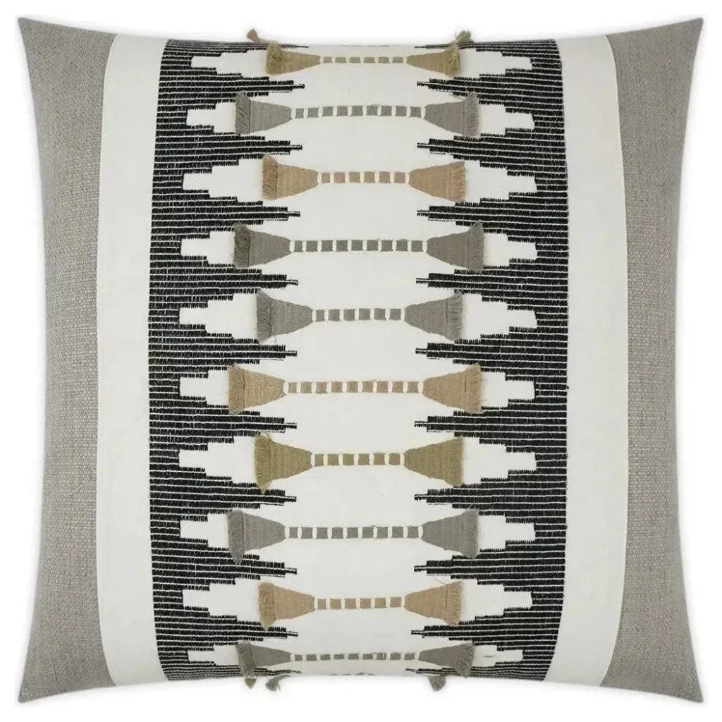 Le Souk Sahara Tan Grey Large Throw Pillow Insert - LOOMLAN - D.V. Kap - Throw Pillows