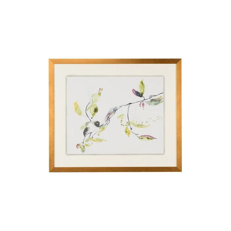 Leaf Branch Gold Leaf Framed Artwork-Framed Wall Art-Chelsea House-Branch I-LOOMLAN