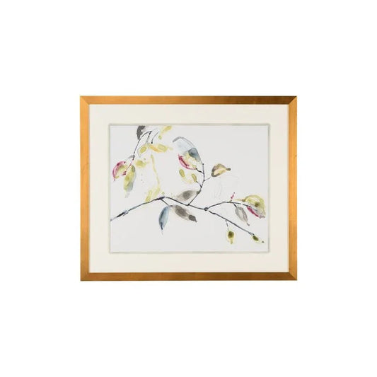 Leaf Branch Gold Leaf Framed Artwork-Framed Wall Art-Chelsea House-Branch II-LOOMLAN