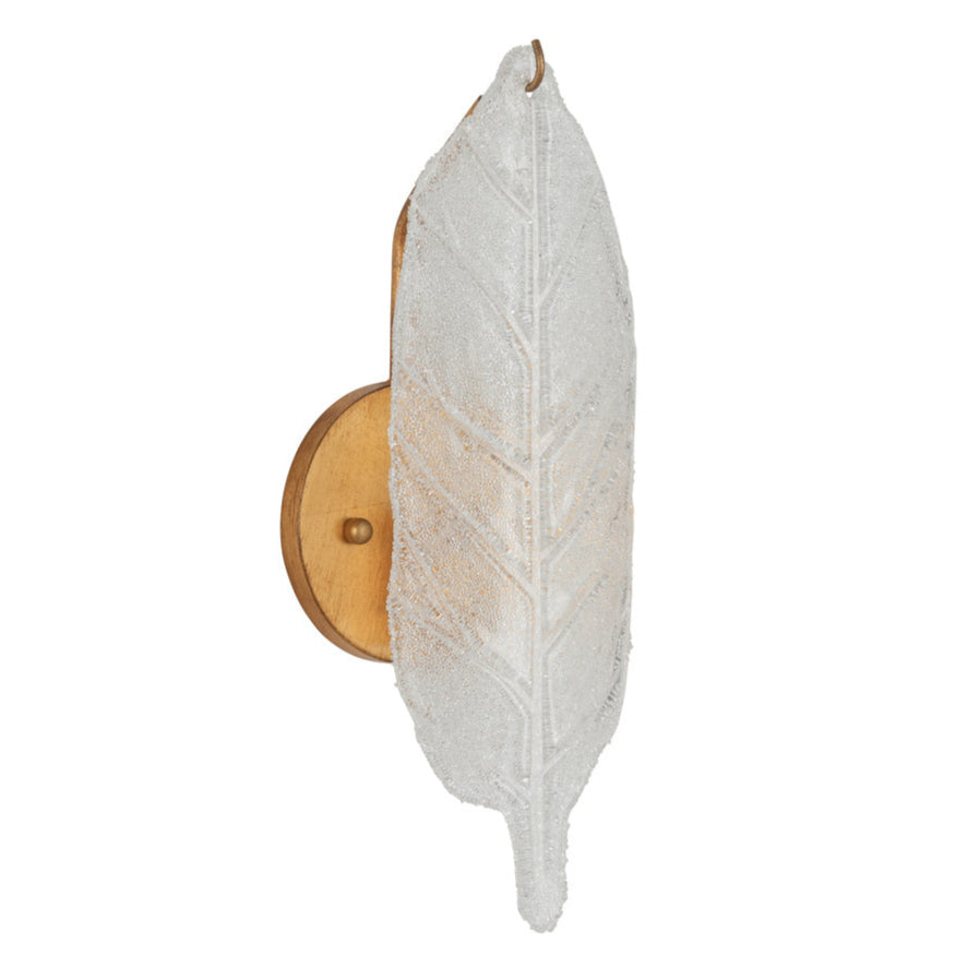 Leaf Metal Golden Wall Sconce