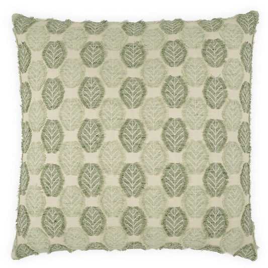Leafalong Green Throw Pillow