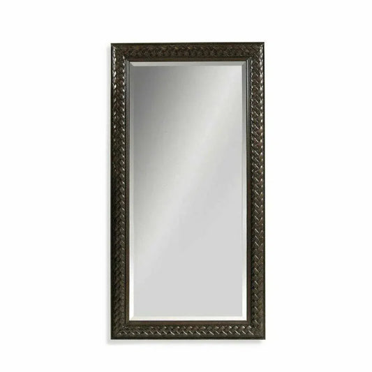 Leaner Rectangle Fruitwood Floor Mirror-Floor Mirrors-Bassett Mirror-LOOMLAN