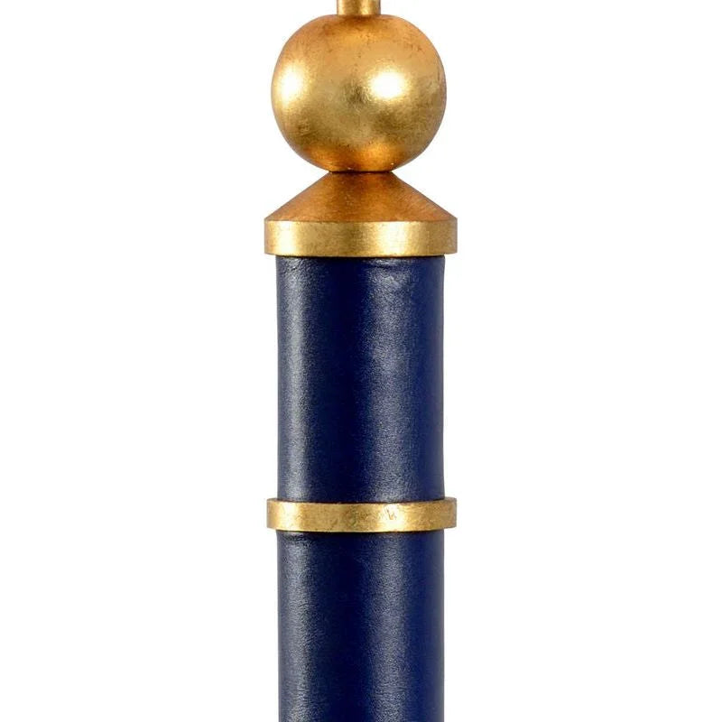 Leather Gold Accents Table Lamp - LOOMLAN - Chelsea House - Table Lamps