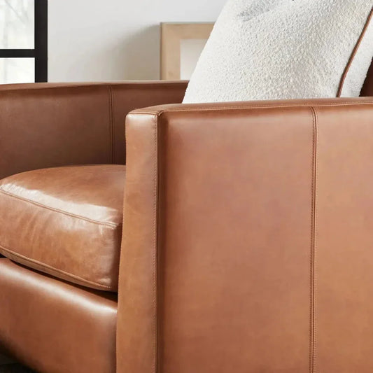 Leather Piping Throw Pillow Insert - 2PC - LOOMLAN - Essentials For Living - Throw Pillows