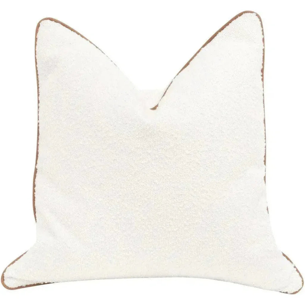 Leather Piping Throw Pillow Insert - 2PC - LOOMLAN - Essentials For Living - Throw Pillows