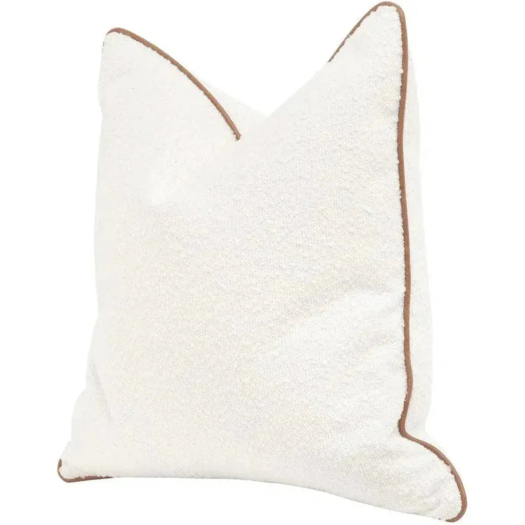Leather Piping Throw Pillow Insert - 2PC - LOOMLAN - Essentials For Living - Throw Pillows