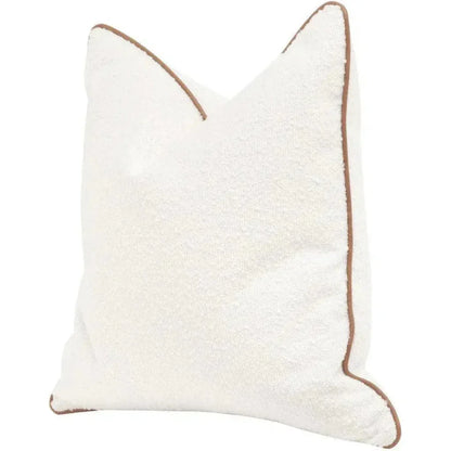 Leather Piping Throw Pillow Insert - 2PC - LOOMLAN - Essentials For Living - Throw Pillows