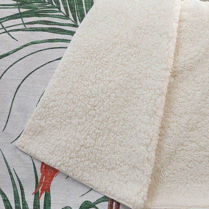Leaves & Flamingos 50" x 70" Throw Blanket -- view 4