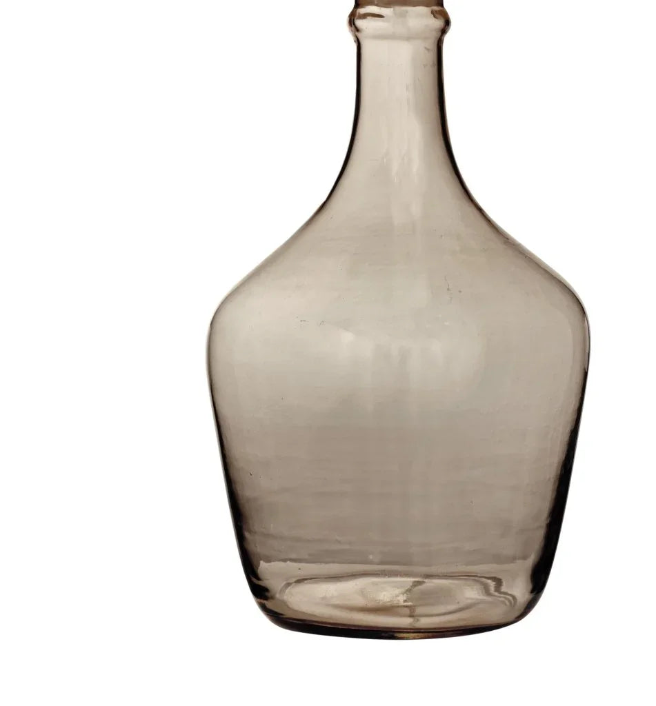 Leeza Smoked Glass Base Table Lamp - LOOMLAN - Bassett Mirror - Table Lamps