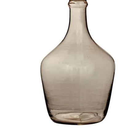 Leeza Smoked Glass Base Table Lamp - LOOMLAN - Bassett Mirror - Table Lamps