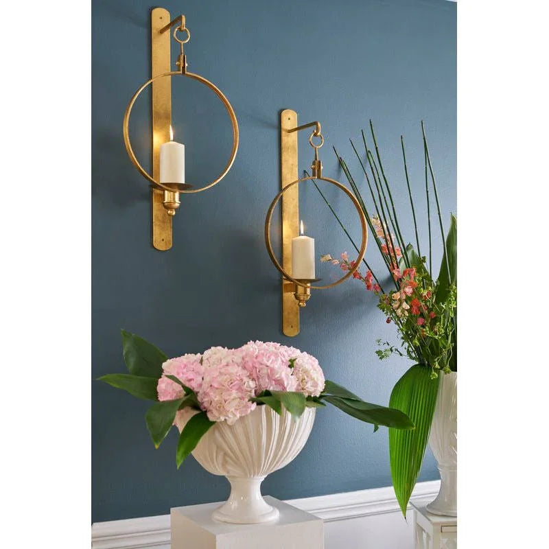 Leggit Lacquered Iron Base Wall Sconce - LOOMLAN - Chelsea House - Wall Sconces